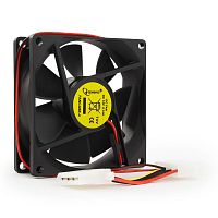 Вентилятор Gembird FANCASE-4, 80x80x25, втулка, Molex F+Molex M, провод 30 см | код FANCASE-4 | Gembird