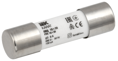 Плавкая вставка цилиндрическая ПВЦ 10х38 6А KARAT IEK | код. MFL10-006 | IEK