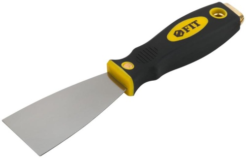 Шпатель для удаления ржавчины Профи, толщ. лезвия 1 мм, двухкомп.ручка с метал.бойком 2'' (50 мм) | код 6672 | FIT фото 2 Шпатель для удаления ржавчины Профи, толщ. лезвия 1 мм, двухкомп.ручка с метал.бойком 2'' (50 мм) | код 6672 | FIT фото 2