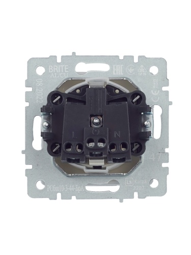 BRITE Розетка 1-местная с заземлением с защитными шторками и крышкой 16А IP44 РСбш10-3-44-БрА алюминий | код BR-R16-16-44-K47 | IEK фото 7