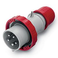 Разъем пром. силовой CEE кабельный, штекер, 16A, 3P+N+E 6h, 346_415VAC 50/60Hz, IP66/IP67/IP69, серия OPTIMA | код 218.1637 | Scame