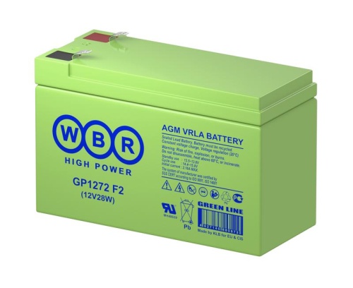 Аккумулятор 12В 7.2А.ч | код GP1272 F2 (12V28W) WBR | WBR
