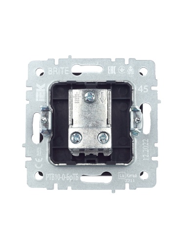 BRITE Розетка TV проходная РТВ10-0-БрТБ темная бронза | код BR-A10-P-K45 | IEK фото 3