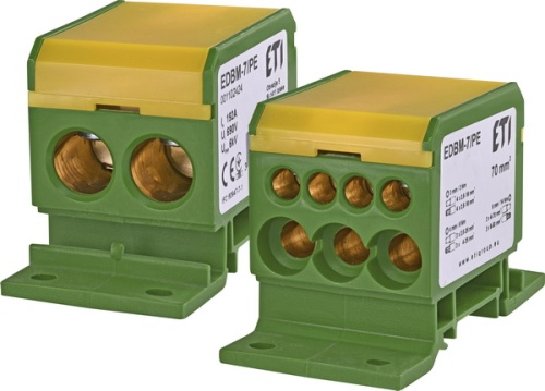 Блок распределительный EDBM-7/PE (192А, 1x4-70, 3x2,5-25, 4x2,5-16) | код 001102424 | ETI