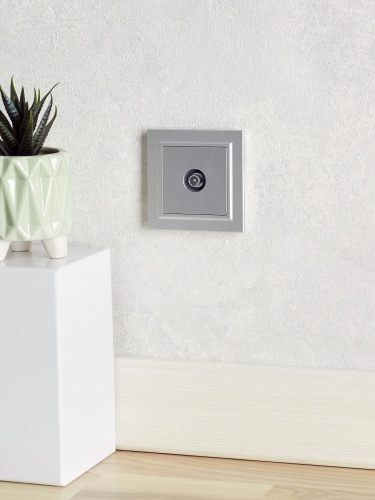 BRITE Розетка TV проходная РТВ10-0-БрА алюминий | код BR-A10-P-K47 | IEK фото 7