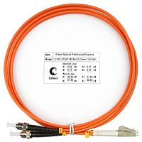 Cabeus FOP-62-LC-ST-5m Шнур оптический duplex LC-ST 62,5/125 mm 5м LSZH | код 7617c | Cabeus