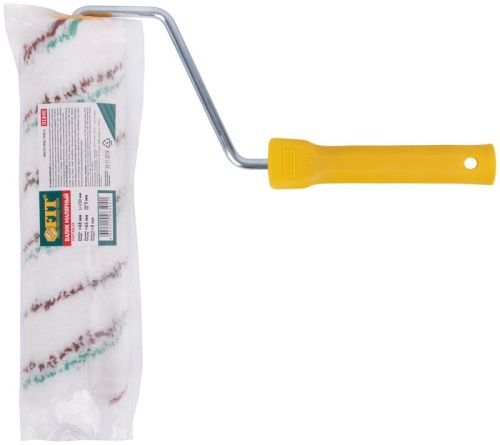 Валик микроволокно с красной и синей полосками диам. 48/66мм ворс 9мм 230мм бел. FIT 01840 фото 3 Валик микроволокно с красной и синей полосками диам. 48/66мм ворс 9мм 230мм бел. FIT 01840 фото 3