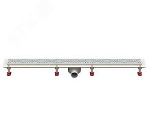 трап линейный с сухим затвором, с горизонтальным выходом d50 мм, решетка l700 мм, решетка нержавеющая сталь | код 101200388 | Татполимер