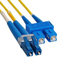 Патч-корд оптический переходной (SM), 9/125 (OS2), LC/UPC-SC/UPC, (Duplex), LSZH, 2м | код 50-2410 | REXANT