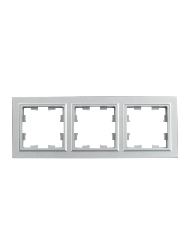 BRITE Рамка 3-местная РУ-3-БрА алюминий | код BR-M32-K47 | IEK фото 4