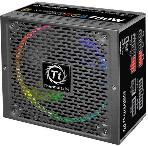 Блок питания Thermaltake ATX 750W Toughpower Grand RGB Sync 80+ gold 24pin APFC 140mm fan color LED 9xSATA Cab Manag RTL | код 1485740 | THERMALTAKE