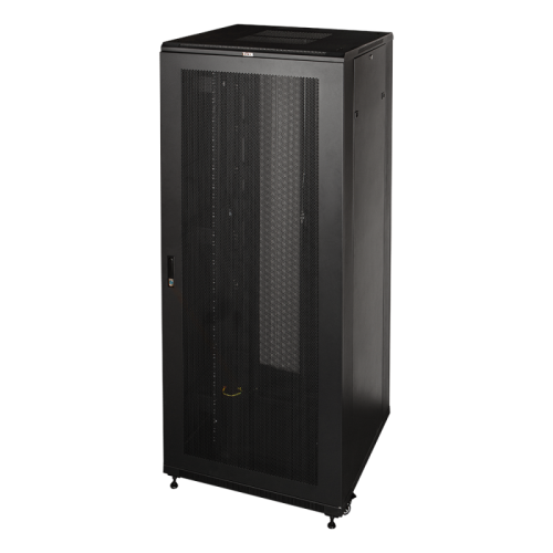 Шкаф 19 Business, 42U 800x1200, черный, передняя дв. перфорир., задняя дв. распашная перфорир. | код TWT-CBB-42U-8x12-P1 | TWT