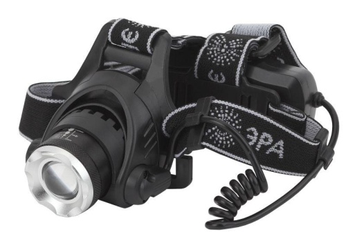 Фонарь аккумуляторный налобный GA-805 CREE 5Вт регулир. фокус литиевый аккум. 2.5А.ч алюм. USB пластик. (кор.) | код Б0039625 | Эра