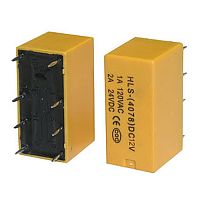 Электромагнитное реле RUICHI 4078 12VDC 2A, DPDT | код 59100 | Ruichi