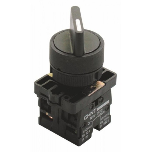 Переключатель NP2-ED25, 2 положения с фиксацией, 1НЗ +1НО IP40 (R)(CHINT) | код 574100 | CHINT