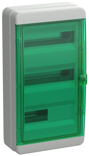 Корпус пластиковый КМПн-36 IP65 зел. прозр. дверь TEKFOR | код TF5-KP72-N-36-65-K03-K06 | IEK