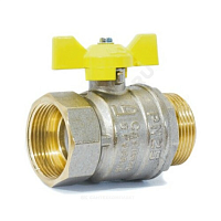 Кран шаровый латунный никелированный 11б27п1 ДУ 25 (1') ВР/НР рычаг ( Pride 47.25.В-Н.Р) | код LD 47.303.25 | LD