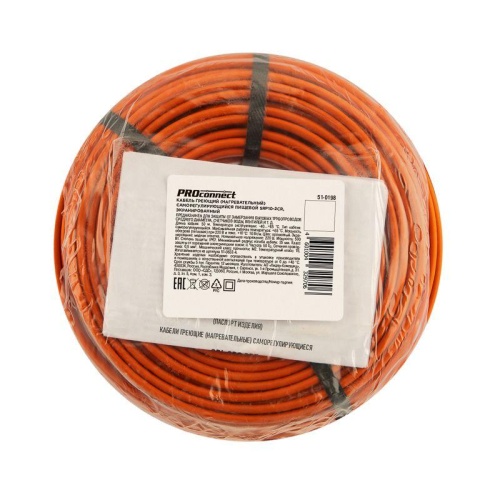 Кабель нагревательный саморегулирующийся пищевой SRP10-2CR, 10Вт/м, 50м | код 51-0198 | REXANT фото 4 Кабель нагревательный саморегулирующийся пищевой SRP10-2CR, 10Вт/м, 50м | код 51-0198 | REXANT фото 4