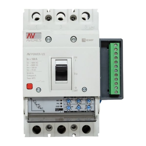 Автоматический выключатель AV POWER-1/3 160А 100kA ETU2,2 AVERES | код mccb-13-160H-2.2-av | EKF фото 4