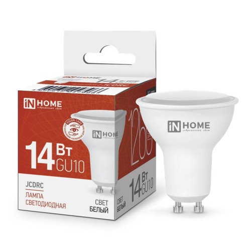 Лампа светодиодная LED-JCDRC-VC 14Вт 230В GU10 4000К 1260лм | код 4690612047966 | IN HOME