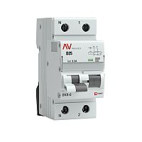 Дифференциальный автомат DVA-6 1P+N 25А (D) 300мА (A) 6кА AVERES | код rcbo6-1pn-25D-300-a-av | EKF
