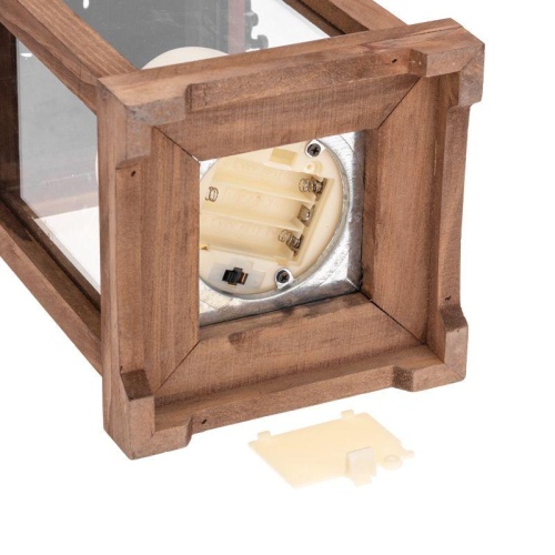 Декоративный фонарь со свечкой корпус из дерева размер 14х14х35cм цвет теплый белый | код 513-075 | Neon-Night фото 3 Декоративный фонарь со свечкой корпус из дерева размер 14х14х35cм цвет теплый белый | код 513-075 | Neon-Night фото 3