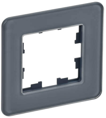 BRITE Рамка 1-мест. РУ-1-2-Бр стекло графит RE IEK | код BR-M12-G-41-K53 | IEK