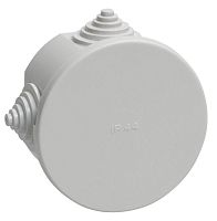 коробка КМ41237 распаячная для о/п d75х40 мм² IP44 (RAL7035, 4 гермоввода) | код. UKO11-075-040-000-K41-44 | IEK