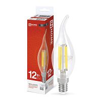Лампа светодиодная LED-СВЕЧА НА ВЕТРУ-deco 12Вт 230В Е14 4000К 1350Лм прозрачная IN HOME | код 4690612056005 | IN HOME