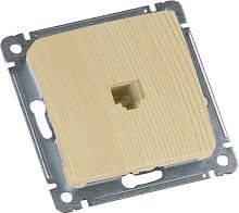 MASTER Розетка телефонная скрытой установки, в рамку, сосна | код РСТ-400-02 | HEGEL