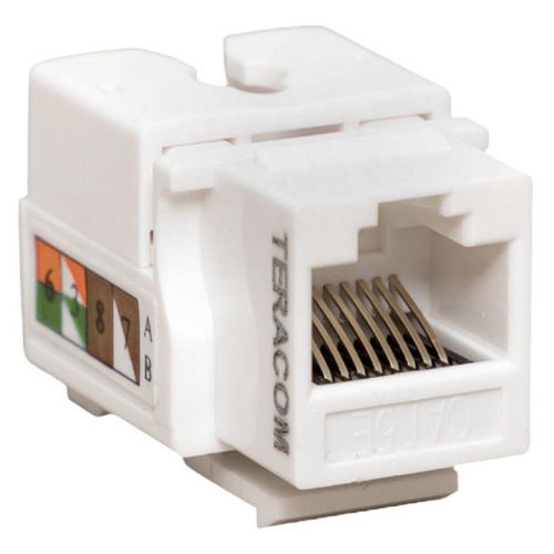 Модуль Keystone RJ45 кат.5E неэкранир. 110 IDC 90град. бел. TERACOM PRO | код TRP-KSTN-90D-5EUTP-WH | EKF