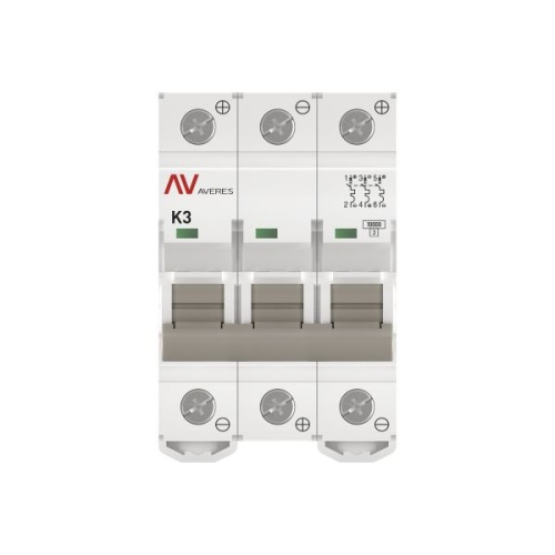 Выключатель автоматический AV-10 DC 3P 3A (K) 10kA EKF AVERES | код mcb10-DC-3-03K-av | EKF фото 4
