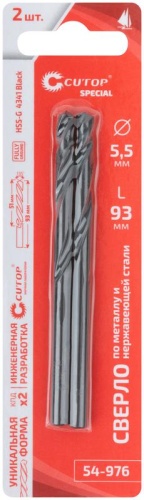 Сверло по металлу Special, HSS-G, 5,5x93/51 мм, 2 шт. | код 54-976 | FIT фото 3 Сверло по металлу Special, HSS-G, 5,5x93/51 мм, 2 шт. | код 54-976 | FIT фото 3