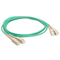 Патч-корд оптический LANMASTER, дуплексный, SC/PC-SC/PC, OM3, LSZH, 5.0 м | код LAN-2SC-2SC/OM3-5.0 | LANMASTER