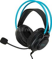 Наушники с микрофоном A4Tech Fstyler FH200U серый/синий 2м накладные USB оголовье (FH200U BLUE) | код 1431334 | A4TECH