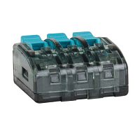 Клемма строительно-монтажная OptiKit СМК 221-413 с рычагом 3 отверстия 0,2-2,5(4,0)мм2 | код 351067 | КЭАЗ