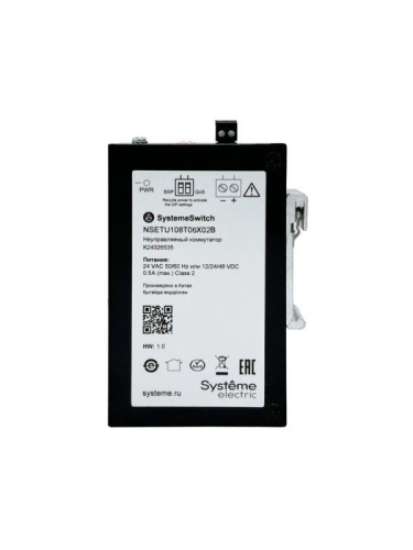 Коммутатор промышленный неуправляемый Ethernet, 6x10/100BaseT, 2x100BaseX SFP | код NSETU108T06X02B | Systeme Electric фото 2 Коммутатор промышленный неуправляемый Ethernet, 6x10/100BaseT, 2x100BaseX SFP | код NSETU108T06X02B | Systeme Electric фото 2