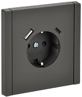 FORTE&PIANO Роз. з/к/ш в/к 16А USB A+C 18Вт FP347 сер. IEK | код FP-R14-16-U22-018-K03 | IEK