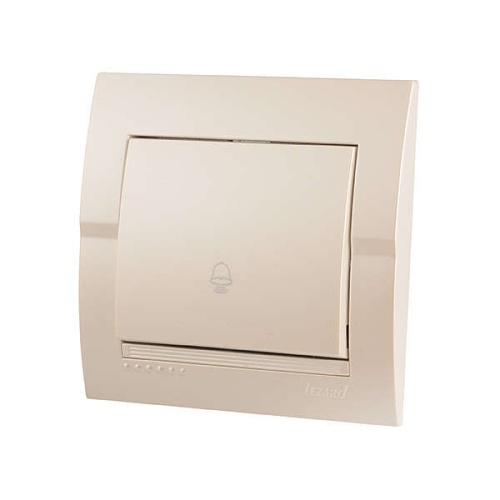 DERIY Кнопка звонка жемчужно-белая металлик | код 702-3030-103 | LEZARD DERIY Кнопка звонка жемчужно-белая металлик | код 702-3030-103 | LEZARD