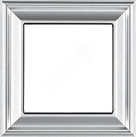 Рамка 1-местная для вертикальной и горизонтальной установки. Серия- Eco DECO. Материал- термопласт. Цвет- алюминий (крашеный) | код EPD481AL | JUNG