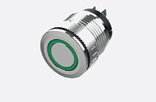 TS6A120-0AM20-R11 Кнопка TS6A с подсветкой/без подсветки, плоская, плав. нажатие, 1НО+1НЗ, зел., шт | код TS6A120-0AM20-R11 | SUPU