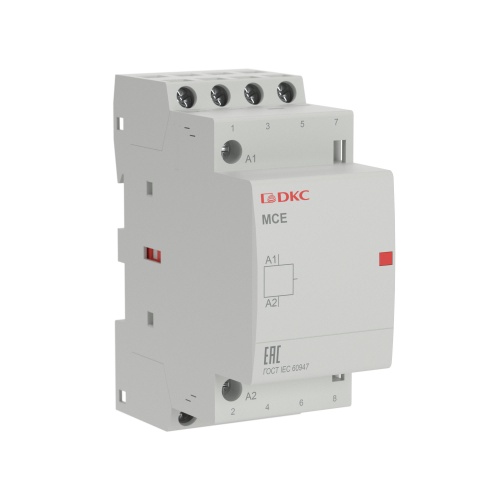 Контактор модульный YON max типа MCE, 4P, 25A, 240В, 4НО | код MCE-25-40-A240 | DKC