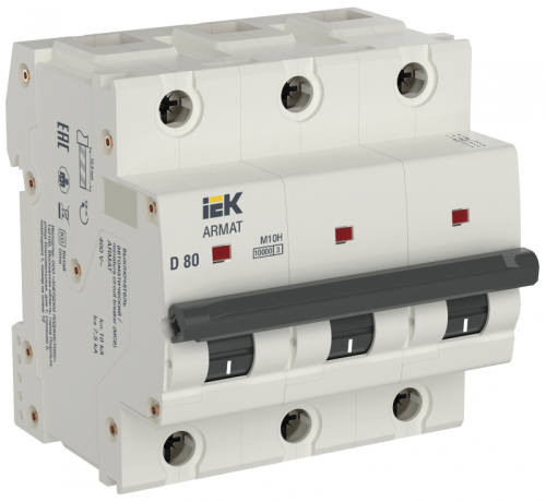 ARMAT Авт. выкл. M10H 3P D 80A IEK | код AR-M10H-3-D080 | IEK