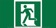 Знак безопасности NPU-2110.E01-01 "Выход здесь (левосторонний)" Белый свет a11850