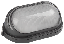 Светильник НПП 1207 100Вт E27 IP54 черн. овал ресничка IEK LNPP0-1207-1-100-K02