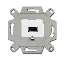 Механизм USB-розетки/разъёма, USB-type A, USB2.0, 5 полюсов, цвет альпийский белый 0261/12-500 | код 2CKA000230A0419 | ABB