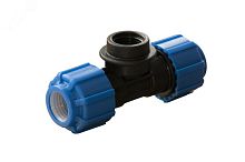 Тройник ПНД компрессионный ВР 40 х 3/4' х 40 | код 52403440 | Политэк