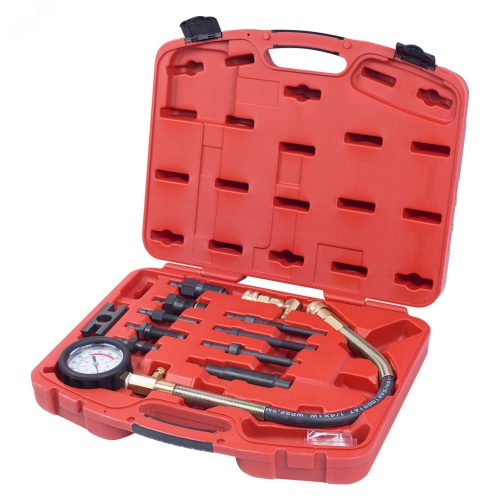 Компрессометр дизельный 0-70 атм комплект адаптеров | код 120-11070C | Мастак