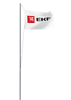 Мачта молниеприемная секционная активная алюминиевая c флагом ММСАС-Ф-16 L=16м PROxima | код mmsas-f-16 | EKF