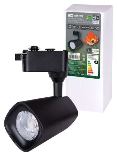 Светильник трековый однофазный LED TRL-02-045-NB 45 Вт, 24°, 4000 К, 90 Ra, черный, TDM | код SQ0369-0027 | TDM